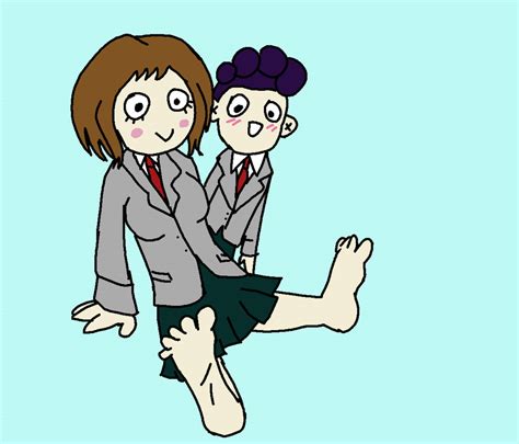 隔板踩|Cosplay Footjob (Uraraka)